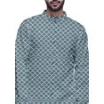thumbnail image 4 of Atasi Printed Long Sleeve Kurta For Men Button Down Cotton Slub Ethnic Shirt, 4 of 5