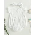 thumbnail image 4 of Coduop Baby Girl Bodysuit Rompers,Summer Sleeveless Floral Playsuit Jumpsuit,with Headband, 4 of 8