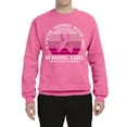 thumbnail image 2 of Wild Bobby Cancer Messed With the Wrong Girl Breast Cancer Awareness Unisex Crewneck Sweatshirt, Neon Pink, Large, 2 of 6
