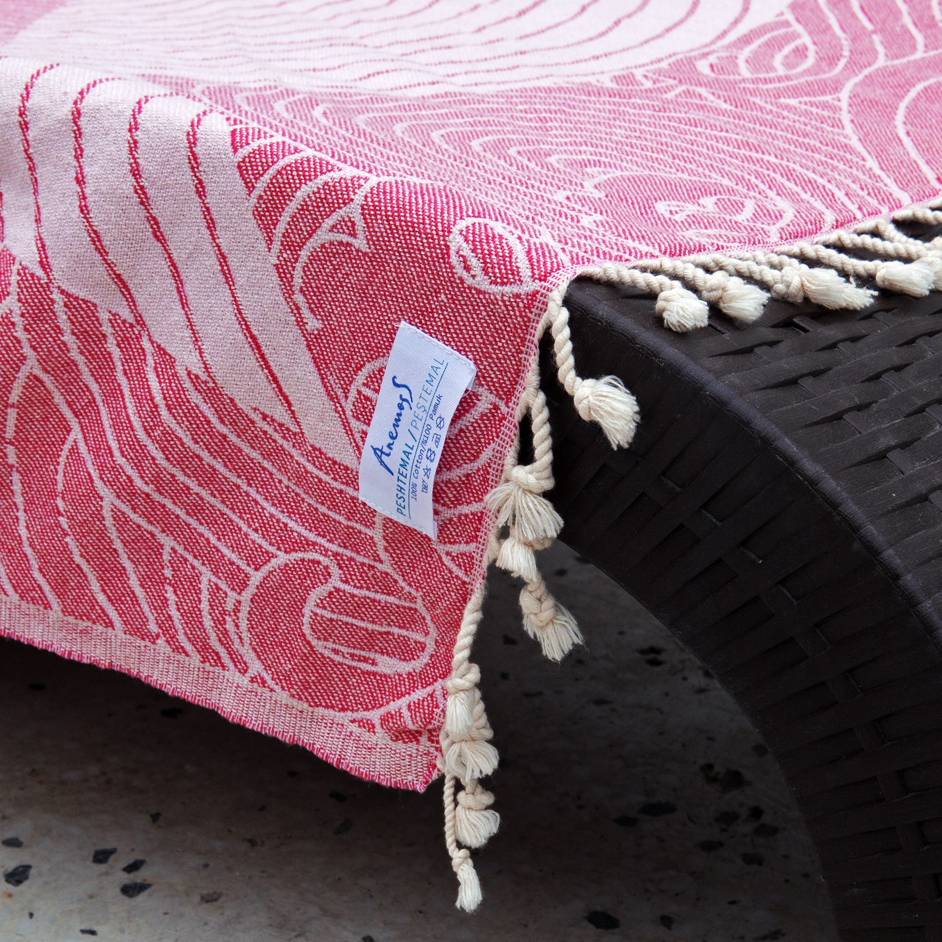 Anemoss Turkish Beach Towel 39 x 70 100% Cotton Extra Large Turkish Peshtemal