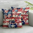 thumbnail image 3 of Creowell  4th of July Patriotic Stripes Throw Pillow Covers,  Independence Memorial Day USA Flag Gnome Vases Truck Decorations for Sofa Couch, 3 of 5