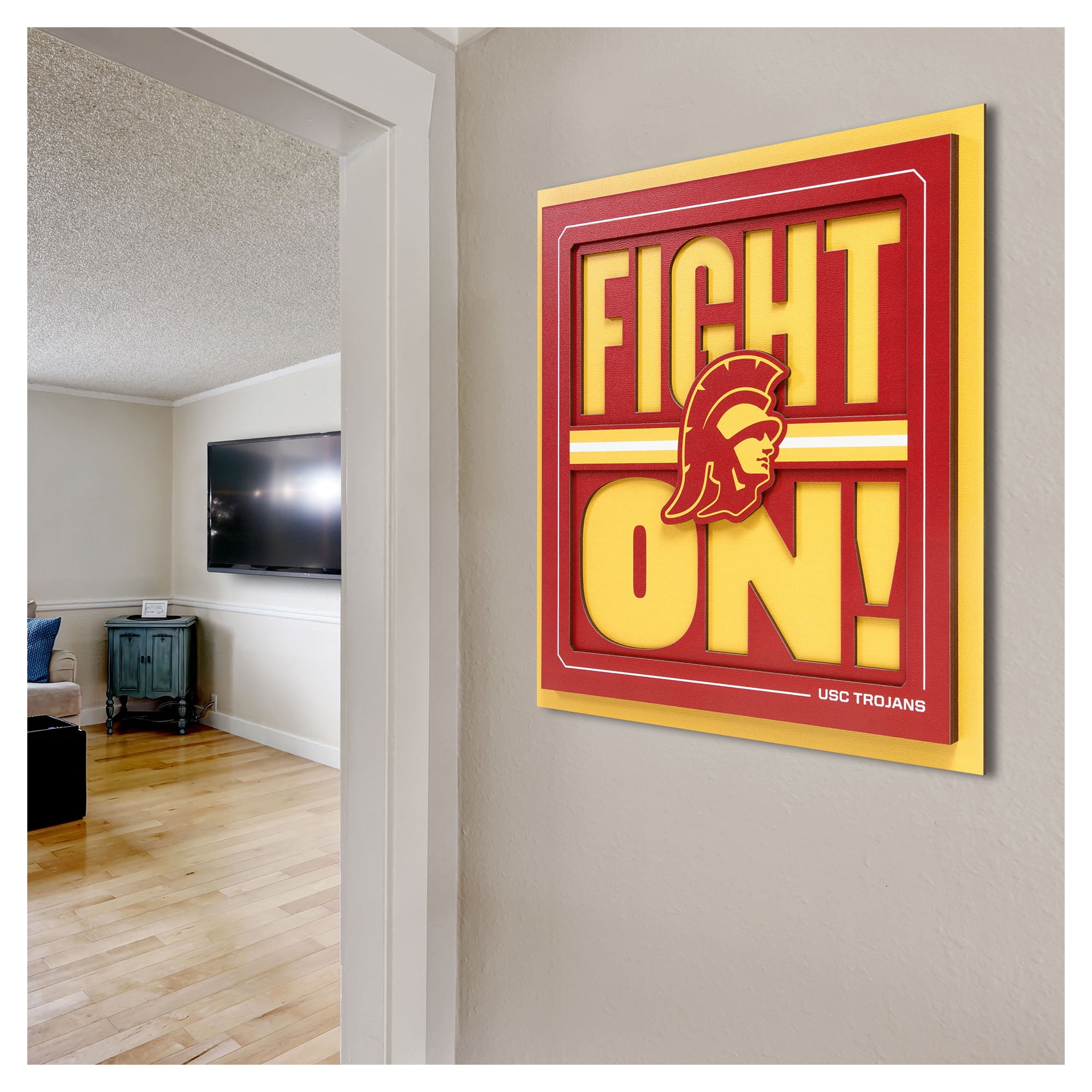 IDNA USC Trojans 12" x 12" Slogan Series 3D Wall Art