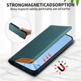 thumbnail image 2 of Wallet Case for Samsung Galaxy S23 with RFID Blocking, Magnetic Flip Cover, Card & Cash Slots Green, 2 of 7