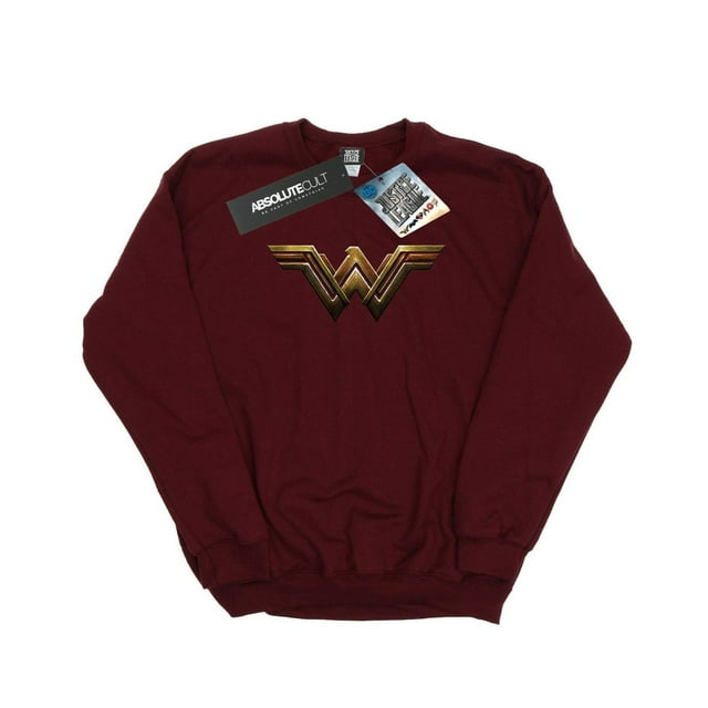 DC Comics Mens Justice League Movie Wonder Woman Emblem Sweatshirt