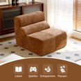 thumbnail image 5 of Miekor Furniture Luxury Bouclé Teddy Fleece Single Sofa Chair, Ergonomic Compress Accent Chair, Cloud-Soft Lounge Sofa for Living Room, Bedroom, Office & Small Apartment No.3315, 5 of 7