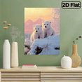thumbnail image 6 of A 500 piece animal puzzle. Two adorable polar bears. Suitable for decorating living rooms, kitchens, cafes, and bedrooms. Puzzle game, family game night. 20.4x15in, 6 of 10
