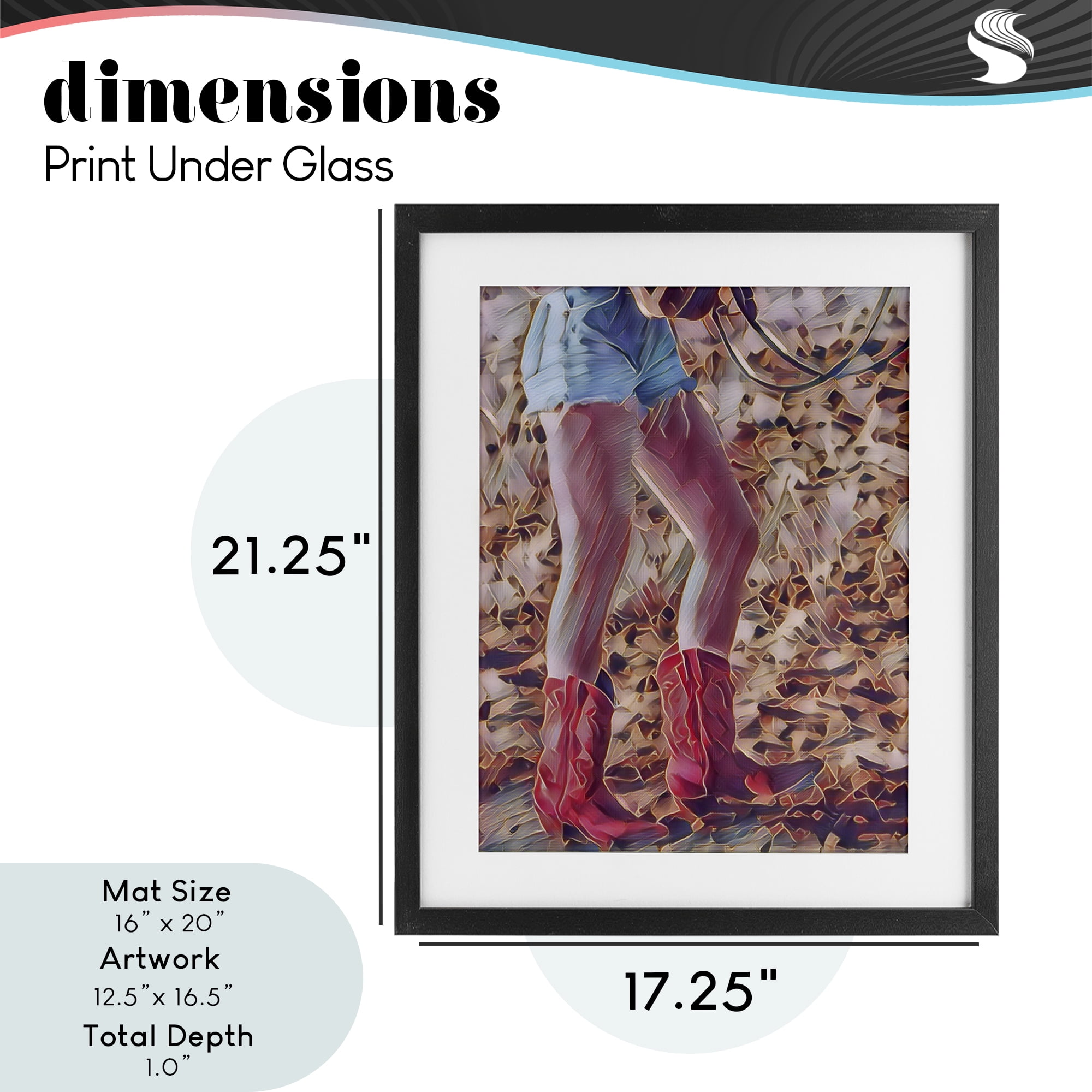 Rancher Gal Cowgirl Black Framed Print Under Glass, design by Jesse Keith
