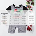 thumbnail image 3 of Lutiedan Baby Christmas Print Short Sleeve Romper, Merry Christmas Raglan Sleeve Romper, Newborn Infant Holiday One‑Piece Bodysuit 3-18M, 3 of 5