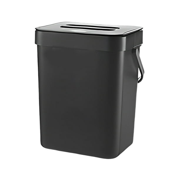 Ustyle Wall Mounted Hanging Trash Can Lid Waste Bin with Strong