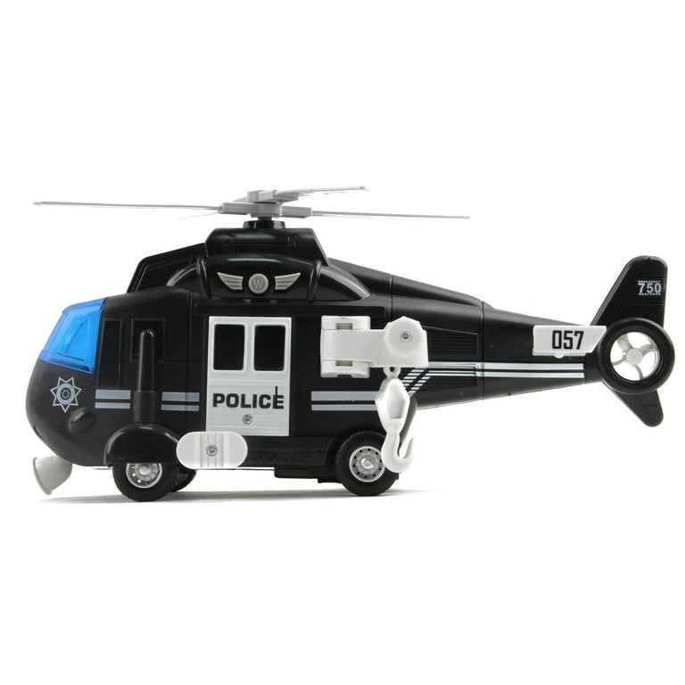 Vokodo Police Helicopter 11 With Lights Sounds Push And Go Includes Rescue  Basket Durable 1:16 Scale Friction Kids SWAT Chopper Pretend Play Cop  Airplane Toy Great Gift For Children Boy Girl Toddlers 