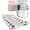 Khaki, variant on Stainless Steel Measuring Cups and Spoons Set of 16, Heavy Duty 304, Dual Measurement Markings with Leveler for Dry and Liquid Ingredients
