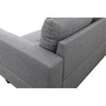 thumbnail image 2 of Starhome L Shaped Gray Couch with Ottoman(Pillows Included) Microfiber, 2 of 4