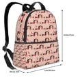 thumbnail image 4 of Lsque Dachshund Couple Pattern Backpack – School Travel Canvas Daypack with Ergonomic Padded Straps, Multiple Compartments & Leather Handle, 4 of 5