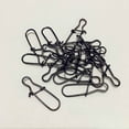thumbnail image 4 of 100 Pcs Clips de Pêche en Acier Inoxydable fastlock Clips fastlock Leurres Hameçons Connecteurs Accessoires de Pêche, Noir, Taille 7, 4 of 8