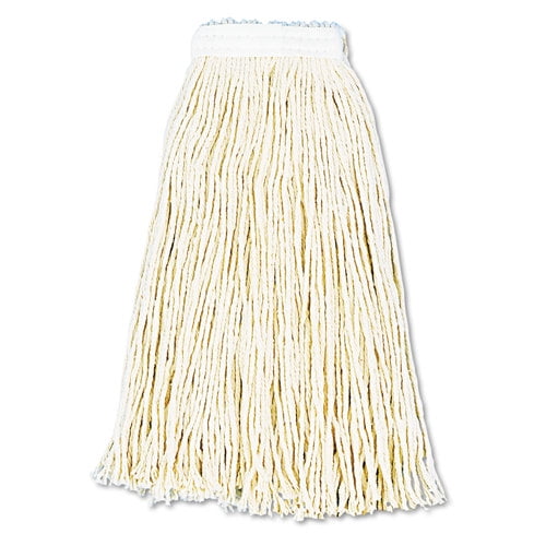 16 oz. Cotton Premium Cut-End Wet Mop Heads - White (12/Carton)