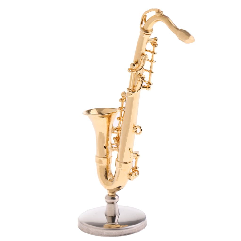 10CM TENOR SAX SAXOPHONE MODEL DOLLHOUSE ORNAMENT MUSICAL LOVERS