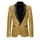 thumbnail image 5 of CHAQUETA DE DEPORTIVA CON LENTEJUELAS PARA HOMBRES INSPIRE CHIC, CON SOLAPA DE CHALECO, UN BOTÓN, BLAZER BRILLANTE PARA BODA EN DORADO, 5 of 7