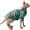 Green, variant on HQREA Cotton Coat for Hairless Cat, Long Sleeve Pet T Shirts Hoodie for Devon Rex