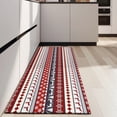 thumbnail image 4 of Red Christmas Deer and Snowflake Pattern Kitchen Rug Mat,Kitchen Runner Rugs Non Skid Washable,Decorative Kitchen Floor Mats for Kitchen,Sink,Laundry,17"X47", 4 of 5