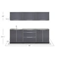 thumbnail image 2 of NewAge Products Outdoor Kitchen 7 Piece Cabinet Set in Slate Gray with Countertops, 2 of 12