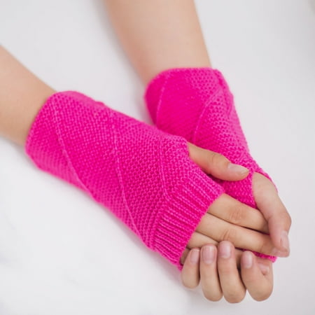 

Knit Gloves Thin Gloves Thin Womens Gloves Work Gloves Women Mens Gloves Cotton Mens Gloves Warm winter gloves Hot Pink One Size