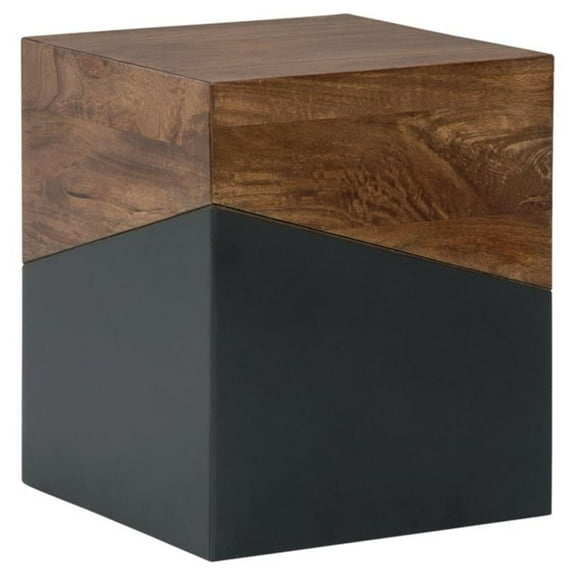 Bowery Hill Brown and Gunmetal Accent Table