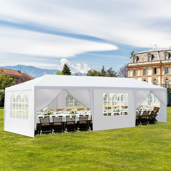 Zimtown Canopy Outdoor Party Wedding Tent with Spiral Tubes 10'x30' 8 Sidewalls