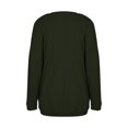 thumbnail image 4 of Gibobby Cárdigan para dama Blusas de manga larga abombadas con volantes y cuello en V para mujer estilo túnica de encaje casual holgadas con puños fruncidos(Verde,CH), 4 of 5