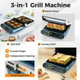 thumbnail image 4 of GETHFSA 1200W Indoor Electric Contact Grill & Panini Press with Non-Stick Dishwasher-Safe Plates, Independent Temperature Control 180°F–460°F, 7 Cooking Modes, Timer & Adjustable 5-Level Angles, 4 of 9
