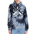 thumbnail image 2 of Wild Bobby, Lake Cross Paddles, Unisex Graphic Hoodie Sweatshirt, Spiral Black, X-Large, 2 of 4