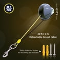thumbnail image 4 of 30ft Wall Mount Retractable Dog Tie Out Cable for Small to Large Dogs Between 20-75 lbs, Patented Retractable Dog Lead Great for Yard/Garden - Durable for 70,000 Cycles (Black, 30ft), 4 of 11