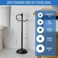 thumbnail image 6 of Toilet Paper Holder Stand for Floor,Matte Black Adjustable (12.4" to 22.8") Bathroom Toilet Tissue Holder, Free Standing Toilet Paper Roll Holder with Storage, Stainless Steel
Visit the RUMOSE Store, 6 of 18