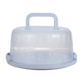 thumbnail image 1 of Portable Handheld Cake Box Food Storage Case Fresh Keeping Container with Lid and Handle for Fridge (Blue), 1 of 5