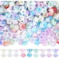 thumbnail image 1 of 540 piezas de tapas de cuentas de flores de 9 colores, cuentas espaciadoras de flores acrílicas, tapas de cuentas sueltas de plástico coloridas con forma de tulipán y lirio floral, 1 of 6