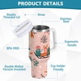thumbnail image 2 of Yayeee 30oz Stainless Steel Tumbler with Straw and Handle Double-Wall Insulated Travel Water Bottle, Christmas Snowman, 2 of 8