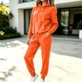 thumbnail image 4 of Luvrsol Womens 2 Piece Sets Solid Loungewear Matching Set Hooded Top Loose Athletic Long Pants Sweatsuit 2XS-XL, 4 of 7