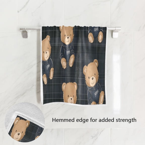 BZSMCE Bath Towel 30 X 15 in Soft Towel Hoodie Bears Pattern Design Pattern