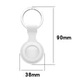 thumbnail image 2 of Funda de silicona para llavero para Apple Airtags Locator Tracker (blanco), 2 of 5