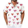 thumbnail image 1 of Ceisia Fashion Unisex Men Women Casual Short Sleeve Printed Turndown Collar Button Gift Shirt, 1 of 4