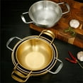 thumbnail image 4 of Stainless Steel Double Handle Paella Pot Saucepan Flat Bottom Cooking Pan, 4 of 9