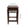 thumbnail image 2 of LOLIPPYY footrest small seat Wooden Bench Stool Dark Brown Storage Rack 1Pack for Homeowners Living Room, 2 of 6