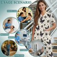 thumbnail image 6 of Yspwyqan Scrubs for Women Set, 2 Piece V-Neck Short Sleeve Scrub Top & Jogger Pants, Gothic Bat Breathable Quick Dry Medical Uniforms with 6 Pockets for Medical Nurse Work, Size S, 6 of 7