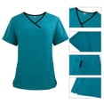 thumbnail image 4 of [Shirt + Pants] Women's Anti-wrinkle Breathable Scrubs Medical Nursing Uniform Sets,XXL,pink, 4 of 9