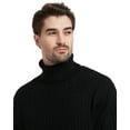 thumbnail image 6 of Kallspin Men's Turtleneck Sweaters Wool Blend High Neck Pullover Sweaters(Black,3X-Large,Tall), 6 of 7