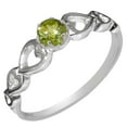 thumbnail image 1 of LBG British Made 925 Sterling Silver Natural Peridot Womens Solitaire Ring - 33 size options - Size 8.75, 1 of 6