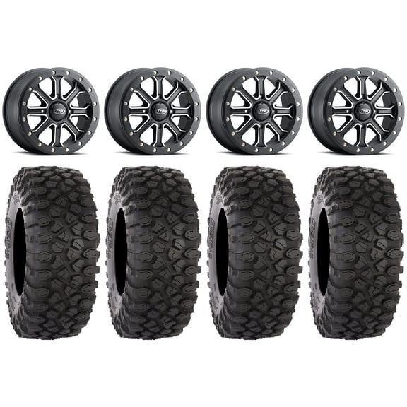 ITP Inertia Beadlock 15" Wheels Black  40mm 32" XC450 Tires Can-Am Maverick X3 / Honda Pioneer 1000 / Talon