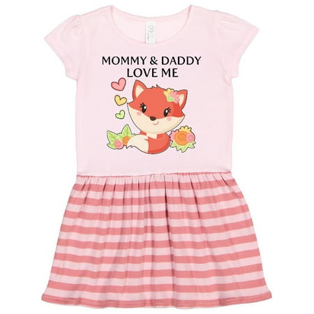 

Inktastic Mommy and Daddy Love Me- little fox Gift Toddler Girl Dress