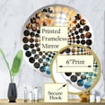 thumbnail image 3 of Designart "Harmonious River in Alcohol Ink II" Countryside Radial Dot Round Wall Mirror - Landscapes Oval Printed Decorative Mirror - Multiple Color Options, 3 of 5