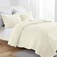 thumbnail image 7 of 3 Pcs Luxury Velvet Oversized Embroidery Quilted Quilt Set  Soft and Plush Bedding Set  Includes Quilt and Shams All-Season Comforter, 7 of 7
