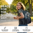 thumbnail image 6 of DISNIMO Wolf Moon Print Kids Backpack for Boys Elementary Middle School Bookbag with Adjustable Padded Straps 17 Inch Lightweight Schoolbag with Front Pocket, Back to School Supplies, 6 of 7